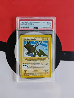 Shining Raichu 111/105 Neo Destiny Rare Pokemon Card WOTC TCG 2002 Vintage PSA 9 - Image 1