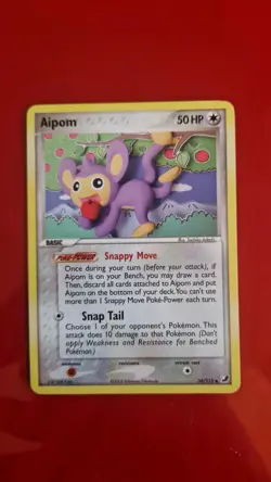 Aipom 34/115 - EX Unseen Forces - Uncommon Vintage 2005 Pokemon Card LP - Image 1