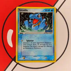 TOTODILE 78/115 EX Unseen Forces Reverse Holo STAMPED Pokemon Card NM - Image 1