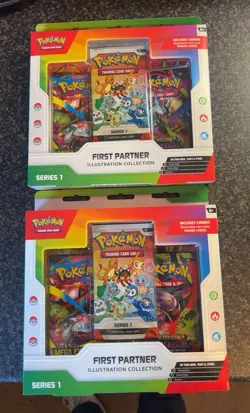 2 x Pokemon TCG First Partner Illustration Collection Series 1 - Image 1