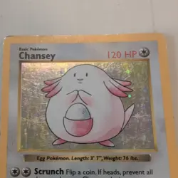 Pokemon Chansey Base Set (Shadowless) Holo Rare 003/102 (1999) HP 120 Basic - Image 3
