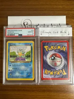 PSA 10 - Pokemon SQUIRTLE Misty's TRAINER DECK B - Base Set - 63/102 Red Back - Image 1