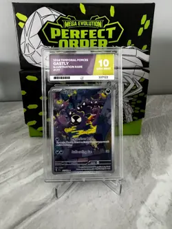 Pokemon TCG - Gastly 177/162 Temporal Forces Ace Graded Perfect 10 Gem Mint - Image 1