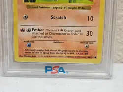 1999 POKEMON BASE SET SHADOWLESS #46/102 CHARMANDER PSA 10 Gem Mint - Image 2