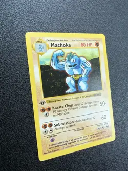 Machoke 34/102 1st Edition Shadowless Base Set 1999 Pokemon WOTC LP / MP - Image 3