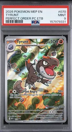 2026 POKEMON PERFECT ORDER POKEMON CENTER ELITE TRAINER BOX TYRUNT PSA 9 - Image 1