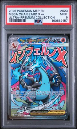 The Pokemon Company Mega Charizard X ex 023 Me: Mega Evolution Promo Holo PSA 9 - Image 1