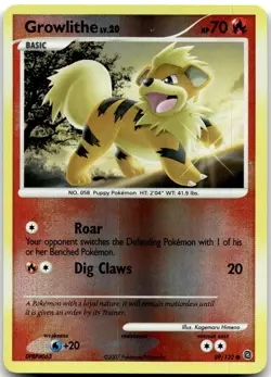 Growlithe 89/132 Common Secret Wonders Pokemon Reverse Holo Lightly Played - Image 2