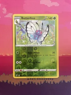 Pokemon Card Butterfree Rebel Clash Reverse Holo 003/192 Near Mint - Image 1