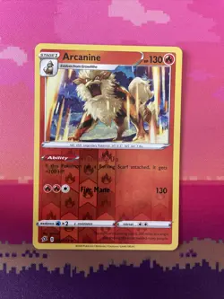 Pokemon Card Arcanine Rebel Clash Reverse Holo 028/192 Near Mint - Image 1