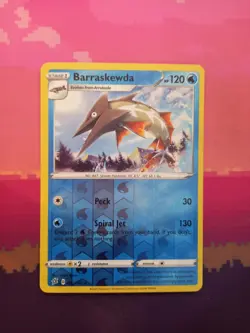 Pokemon Card Barraskewda Rebel Clash Reverse Holo 053/192 Near Mint - Image 1