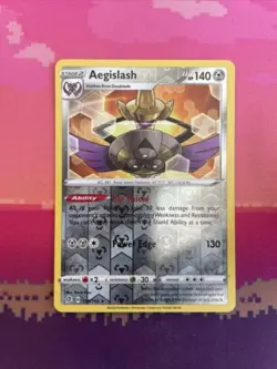 Pokemon Card Aegislash Rebel Clash Reverse Holo Rare 135/192 Near Mint - Image 1