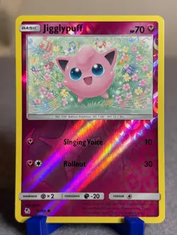 Jigglypuff 41/68 Common Hidden Fates Pokemon Reverse Holo Lightly Played - Image 1