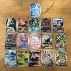 Pokemon TCG Illustration Rare & Full Art Card Lot Of 16 near mint - Image 1