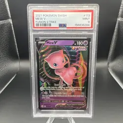 The Pokemon Company Mew V Swsh08: Fusion Strike 113/264 EN Holo Ultra Rare PSA 9 - Image 1