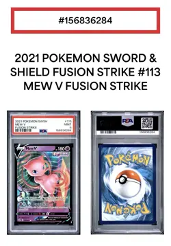 The Pokemon Company Mew V Swsh08: Fusion Strike 113/264 EN Holo Ultra Rare PSA 9 - Image 5