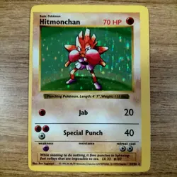 *Error Off Center* Shadowless Hitmonchan - 7/102 Base Set - Holo Pokemon Card - Image 1