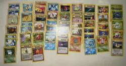 Pokemon TCG Vintage Base Set 2 Card Lot of 54 WOTC - Image 1