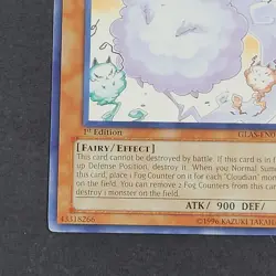 Yugioh TCG - Cloudian Cirrostratus - GLAS-EN011 - LP - Rare - 1st Edition - 2007 - Image 3