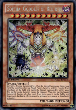 Sophia, Goddess Of Rebirth - Secret Rare 1st Edition HA07-EN055 - NM - YuGiOh - Image 1