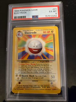 Pokemon 1999 Base Set Electrode 21/102 Holo Rare PSA 6 English WOTC - Image 1