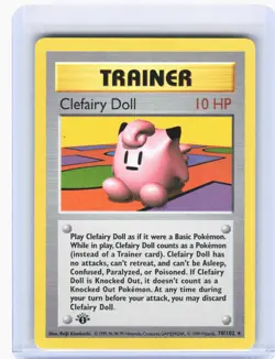 1999 Pokemon—Clefairy Doll #70/102 Base Set(Shadowless)—Rare Non-Foil (HP)1st Ed - Image 1