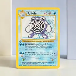 1999 Pokemon Poliwhirl 38/102 1st Edition Shadowless Base Set LP RAW Ungraded - Image 3