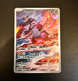 Pokemon TCG Groudon Illustration Rare Holo 199/182 SV04 Paradox Rift 2023 - Image 1