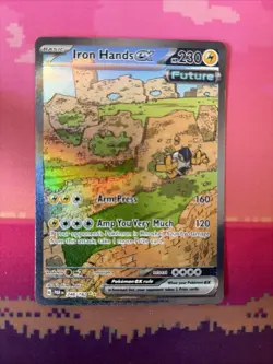 Pokemon Card Iron Hands EX Paradox Rift Special Illustraition Rare 248/182 NM - Image 1
