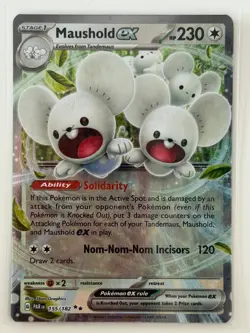 Maushold ex 155/182 SV04: Paradox Rift Double Rare Holo NM Pokemon Card - Image 1