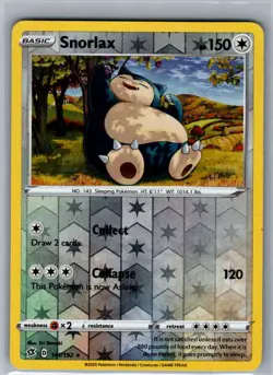 SNORLAX 141/192 RARE REBEL CLASH POKEMON NEAR MINT - Image 1