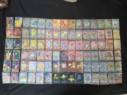 Vintage 1999 Topps Pokemon Black Logo Series 1 Complete Set 90 Holo Foil Cards - Image 1