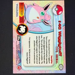topps Pokemon TV Animation Edition Series 1 Rainbow Holo Foil #40 Wiggytuff - Image 2