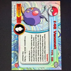 topps Pokemon TV Animation Edition Series 1 Rainbow Holo Foil #48 Venonat - Image 2
