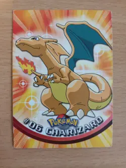 Pokemon TCG Charizard Topps Series 1 Blue Logo Card #006 Non Holo 1999 Uncommon - Image 1