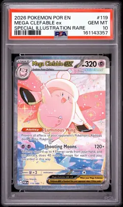 Pokemon Perfect Order Mega Clefable ex Special Illustration Rare 119/088 PSA 10 - Image 1