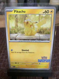 Pokemon TCG 2024 Pikachu Illustration Contest 214 Black Star Promo - Image 1