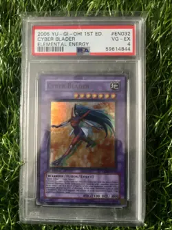 Yugioh Een-en032 Cyber Blader Elemental Energy Psa 4 - Image 1