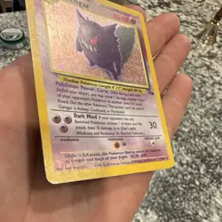 Gengar Fossil 5/62 Holo Rare English Pokemon TCG 1999 Heavily Played - Image 3