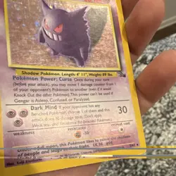 Gengar Fossil 5/62 Holo Rare English Pokemon TCG 1999 Heavily Played - Image 4