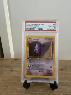 1999 Pokemon Fossil 1st Edition Gengar Holo #5 PSA 8 NM-MT WOTC Vintage - Image 1