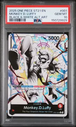 2025 ONE PIECE STARTER DECK ST21-EX GEAR 5 #001 MONKEY D. LUFFY PSA 10 - Image 1