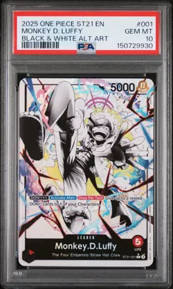 2025 ONE PIECE STARTER DECK ST21-EX GEAR 5 #001 MONKEY D. LUFFY PSA 10 - Image 1