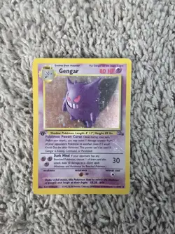 1999 Wizards Gengar Pokemon Card 5/62 Fossil Holo Rare Vintage Foil TCG - Image 1