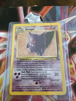 Pokemon TCG Gengar Fossil Holo Rare Card 5/62 - Image 1