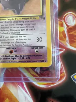 Pokemon TCG Gengar Fossil Holo Rare Card 5/62 - Image 4