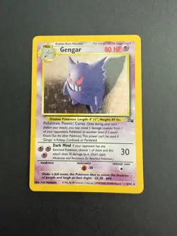 Gengar 5/62 Rare Fossil Pokemon Unlimited Holo LP - Image 1