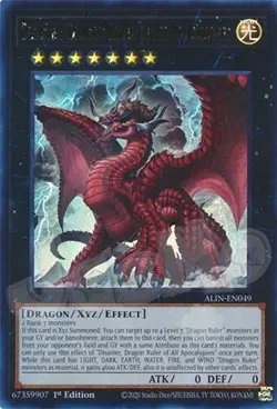 Yugioh Disaster Dragon Ruler of All Apocalypses - 1st Ultra Rare NM - Free Holo - Image 1