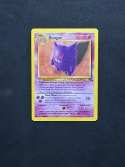 Gengar 20/62 Fossil Non Holo Rare Vintage WOTC Pokemon TCG Cards - Image 1