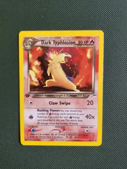 Pokemon Cards: Neo Destiny 1st Edition Rare Holo: Dark Typhlosion 10/105 VLP/NM - Image 1